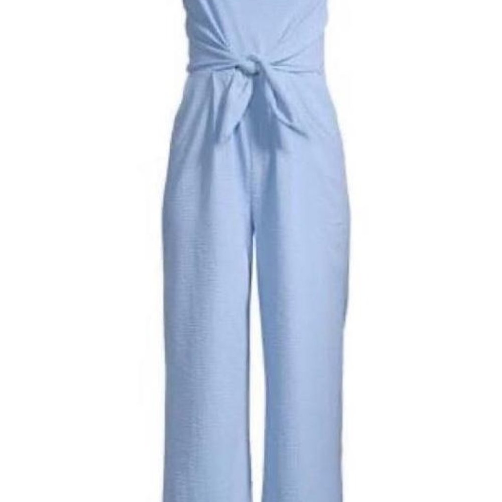 Vineyard Vines Seersucker Strapless Jumpsuit